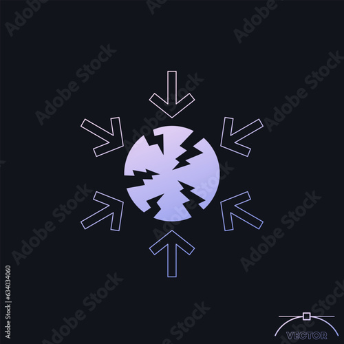 negative impact or damage vector icon