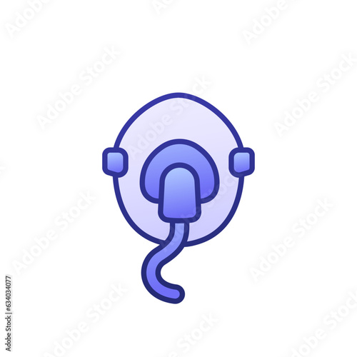 oxygen mask icon with outline