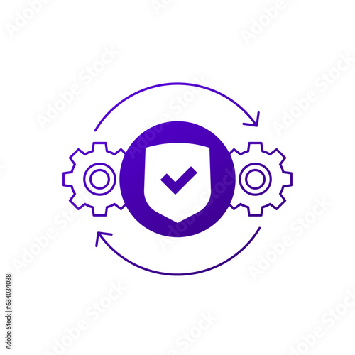 secure operation vector icon on white