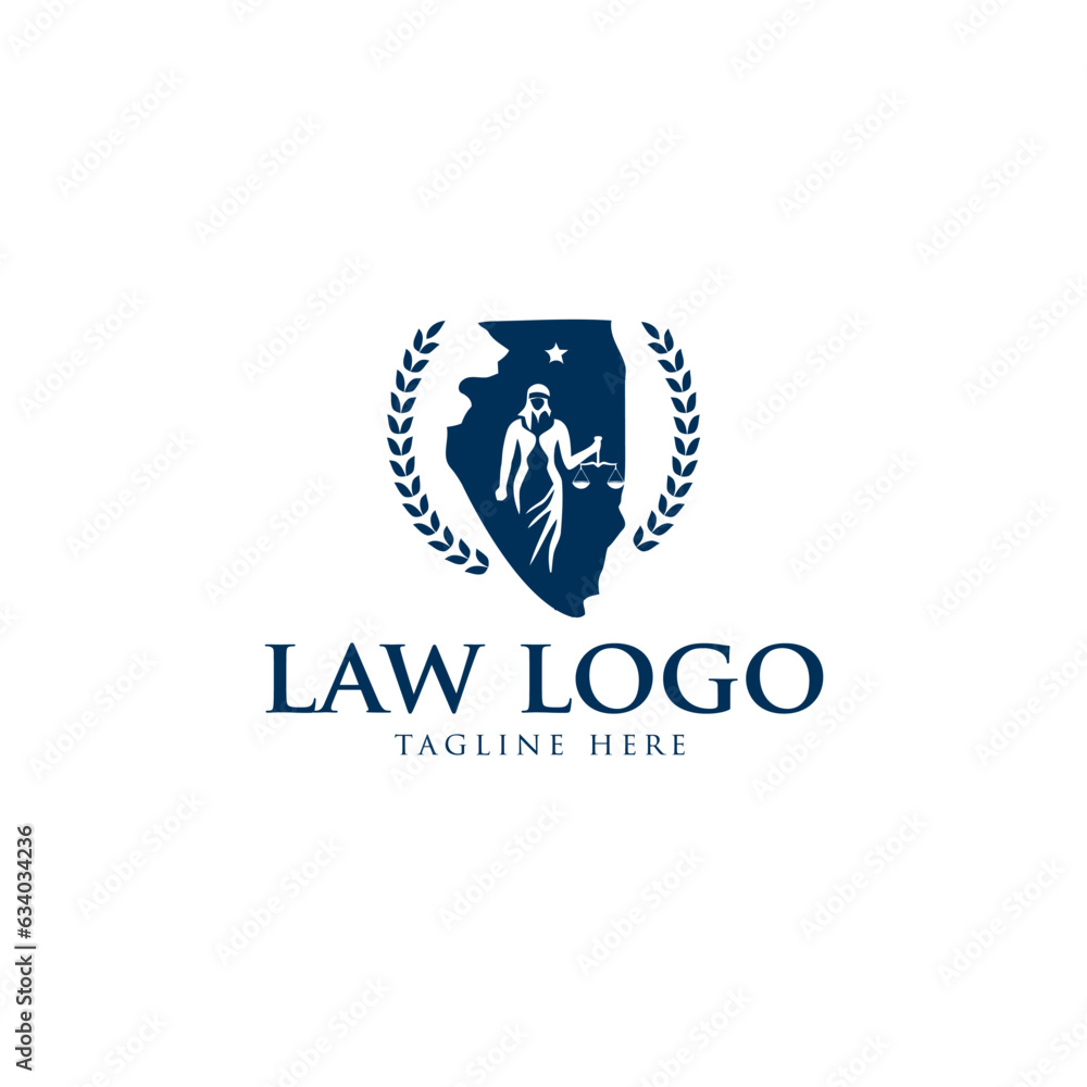 Justice logo design. Universal law firm logo.
