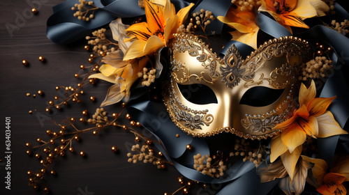 Maskenball-Tradition: Karnevalsmaske mit Textplatz © PhotoArtBC
