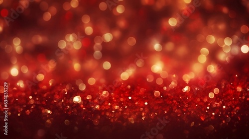 Red glitter vintage lights background