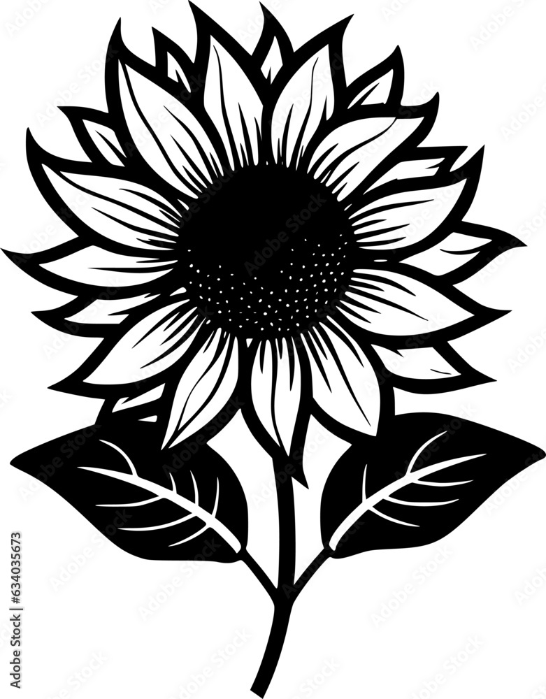 Fototapeta premium Sunflower - High Quality Vector Logo - Vector illustration ideal for T-shirt graphic