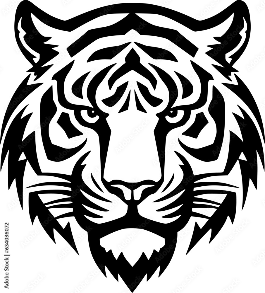 Tiger | Minimalist and Simple Silhouette - Vector illustration