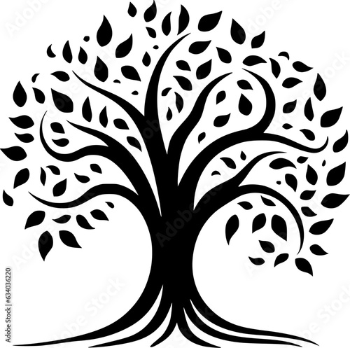 Tree of Life - Minimalist and Flat Logo - Vector illustration