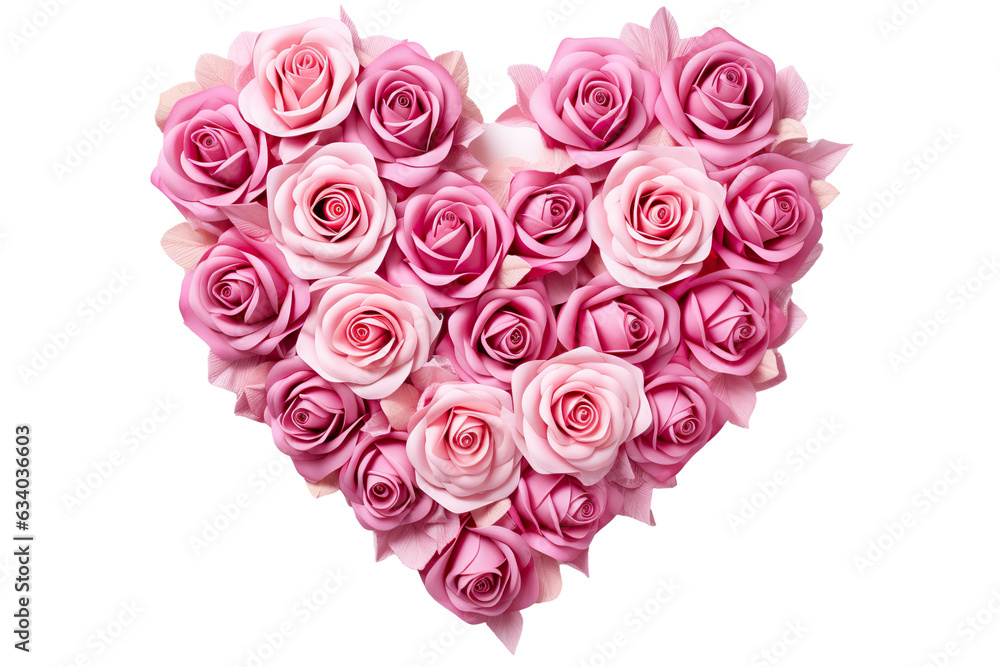 pink roses in the shape of a heart on a white background, in the style of velvia isolated PNG pink roses in the shape of a heart on a white background, in the style of velvia isolated PNG