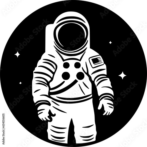 Astronaut | Minimalist and Simple Silhouette - Vector illustration