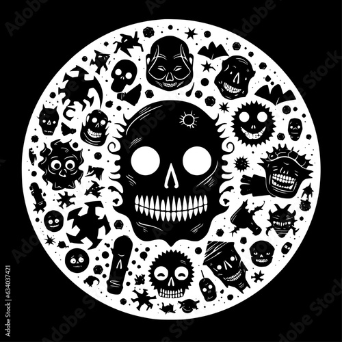 Horror | Minimalist and Simple Silhouette - Vector illustration