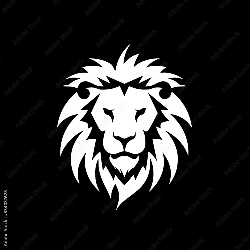 Lion - Black and White Isolated Icon - Vector illustration Lion - Black and White Isolated Icon - Vector illustration