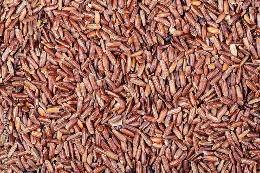 Flat lay close up of delicious and healthy Red Rice Flat lay close up of delicious and healthy Red Rice