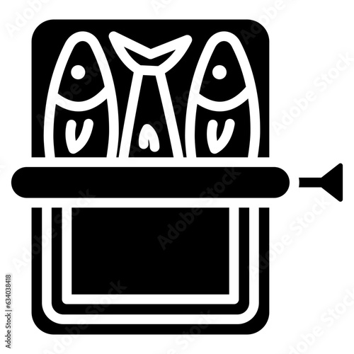 sardines icon often used in design, websites, or applications, banner, flyer to convey specific concepts related to healthy food.