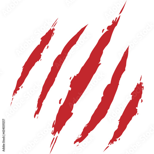 red claw scratch glyph illustration