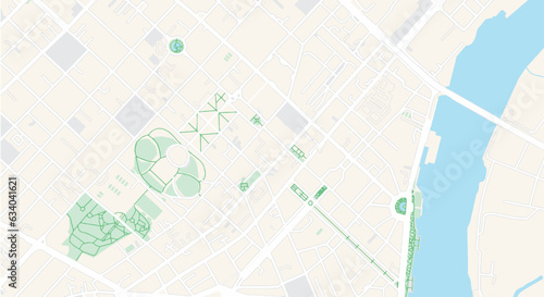 abstract background with lines. Map in Retro Style. Outline Map. urban map in saigon, vietnam. vintage color for illustration map. Central District 1 of Saigon or Ho Chi Minh City Vector Map