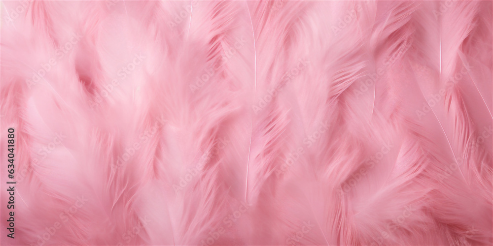 Pastel pink textured feather background, ai generated 