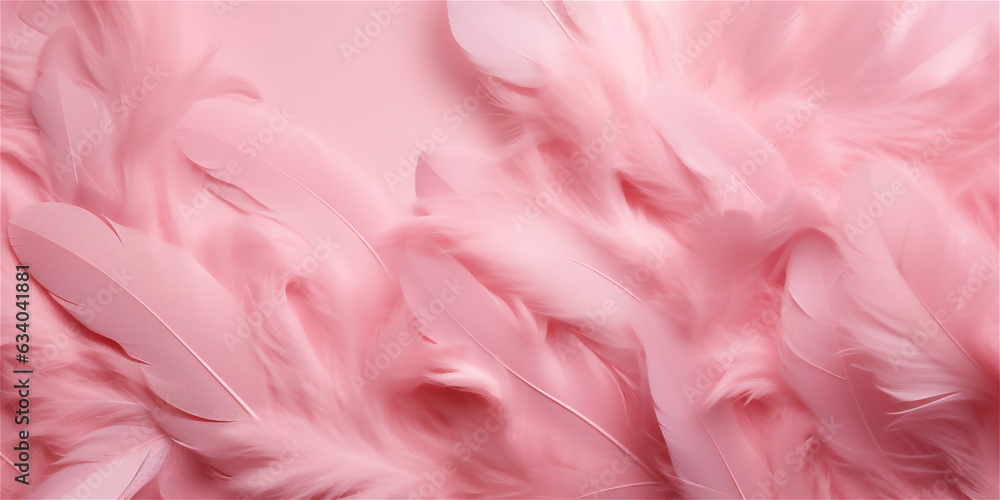 Pastel pink textured feather background, ai generated Pastel pink textured feather background, ai generated