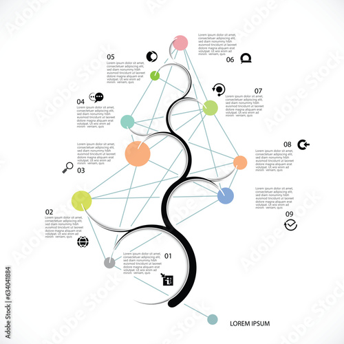 Template for your presentation, vector illustration