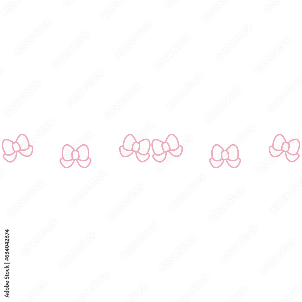 Bows border illustration for decorative Bows border illustration for decorative