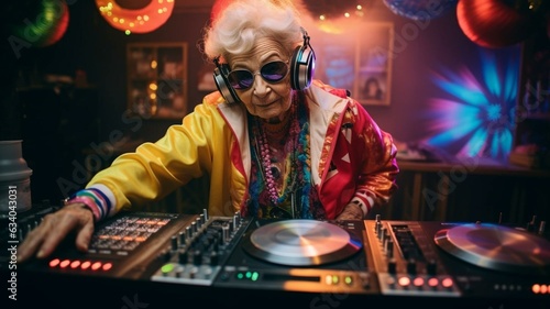 dj granny in action photo