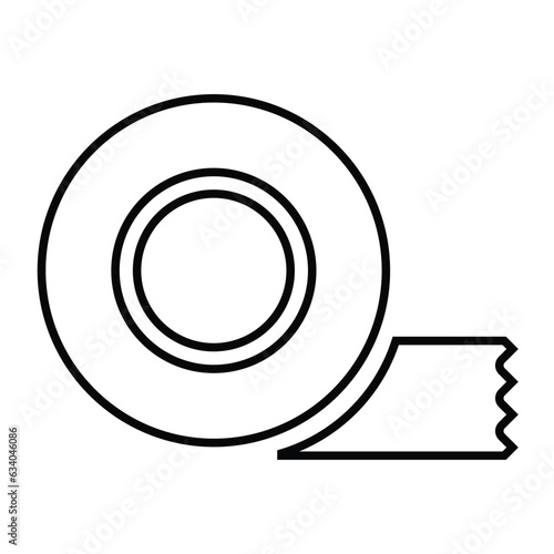 Drafting, tape, cellophane icon