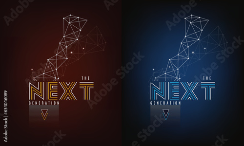 Next generation typography & network connect-stock vector