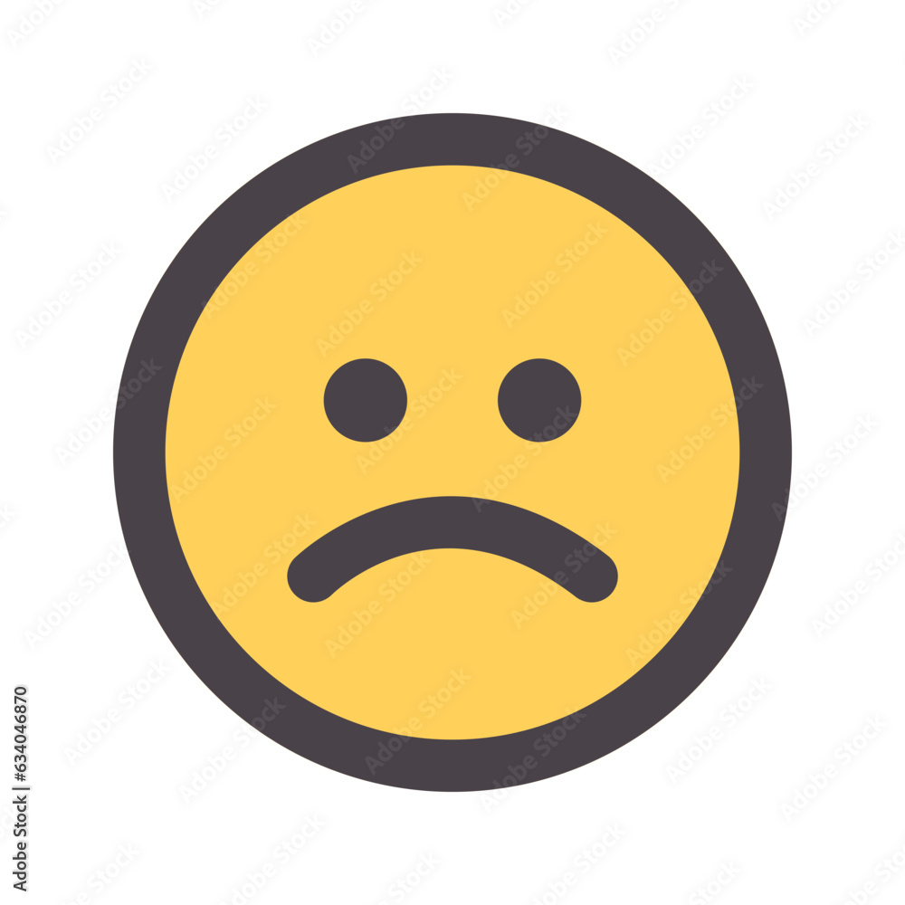 Fototapeta premium sad flat line icon