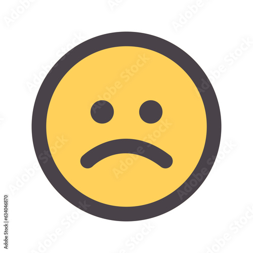 sad flat line icon