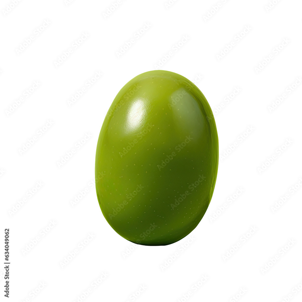 Single green olive on transparent background Single green olive on transparent background