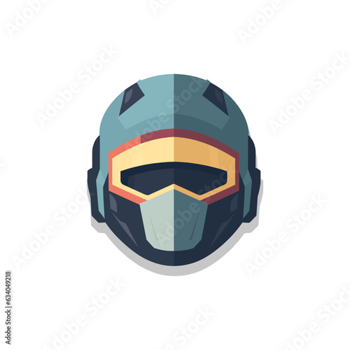 Motorcycle helmet. Cartoon design in flat style isolated on white background. Vector illustration