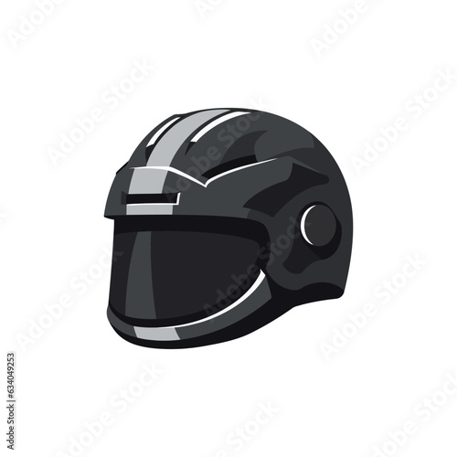 Motorcycle helmet.  Design in flat style isolated on white background. Vector illustration