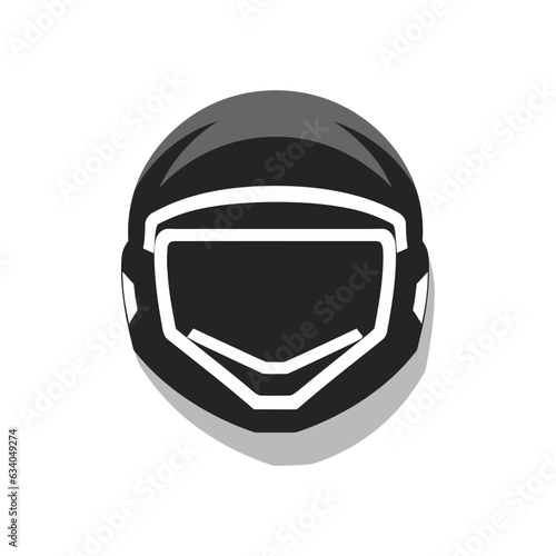 Motorcycle helmet.  Design in flat style isolated on white background. Vector illustration