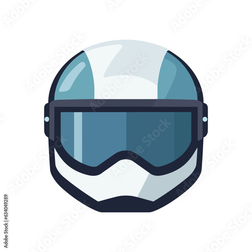 Motorcycle helmet. Cartoon design in flat style isolated on white background. Vector illustration