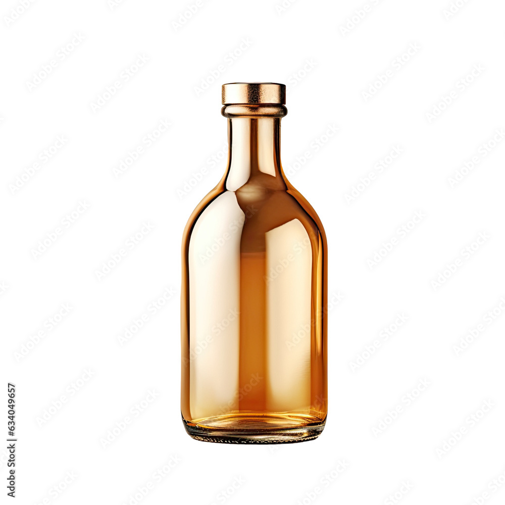 Gold bottle alone on transparent background Gold bottle alone on transparent background