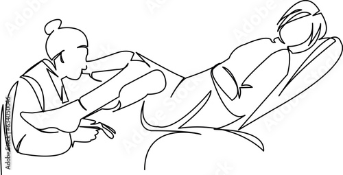 woman at the gynecologist