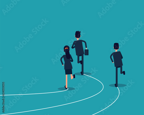 Business competition environment. Competitive advantage concept, Vector illustration in cartoon style