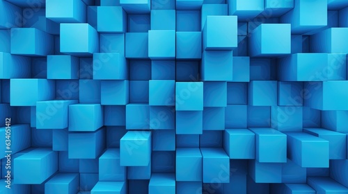 Abstract blue Cubes Wall Background