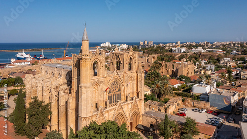 Cyprus - The amazing Lala Mustafa Pasha Mosque, originally known as the Cathedral of Saint Nicholas  is the largest medieval building in Famagusta photo