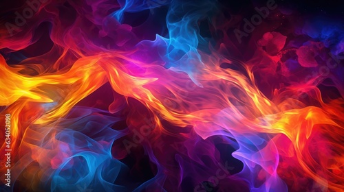 Colorful Flames Background