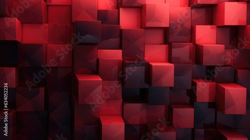 Crimson Cubes Wall Background