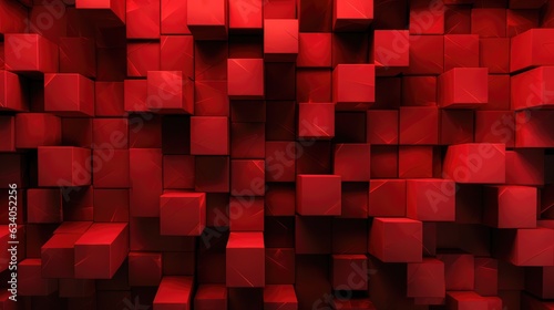 Crimson Cubes Wall Background
