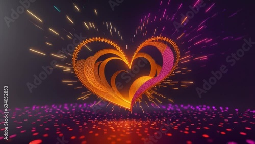 A heart shaped object is shown on
