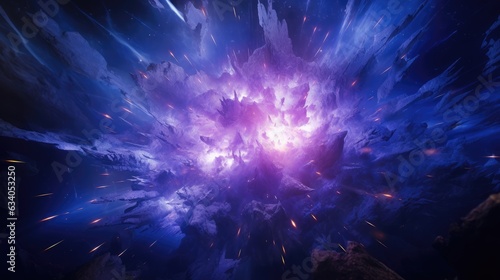 Explosion of Violet - Blue Light