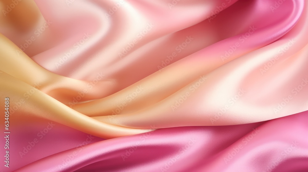 Gold and Pink Gradient Silk Fabric Gold and Pink Gradient Silk Fabric