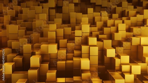 Golden Cubes Background