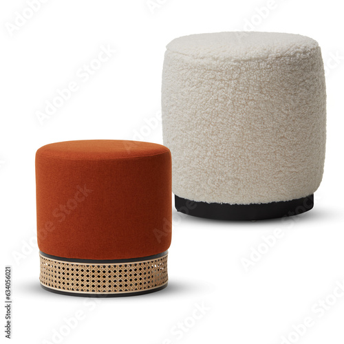 sofa bench footrest cut out isolated transparent background