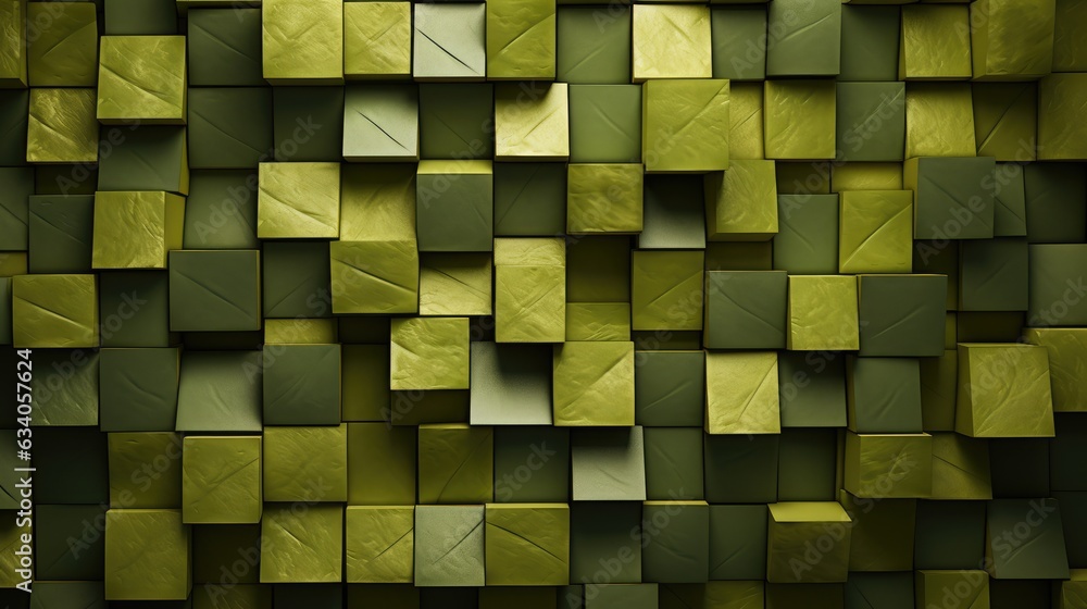 Olive Cubes Wall Background Olive Cubes Wall Background