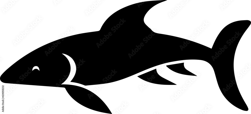 Fototapeta premium Ichthyosaurus Fish Icon