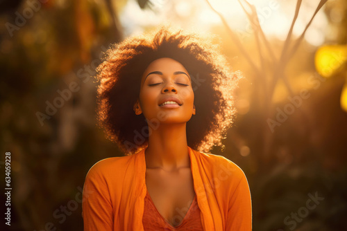 Soulful Radiance: Meditative Glow in Orange Hues