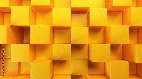 Yellow Cubes Wall Background