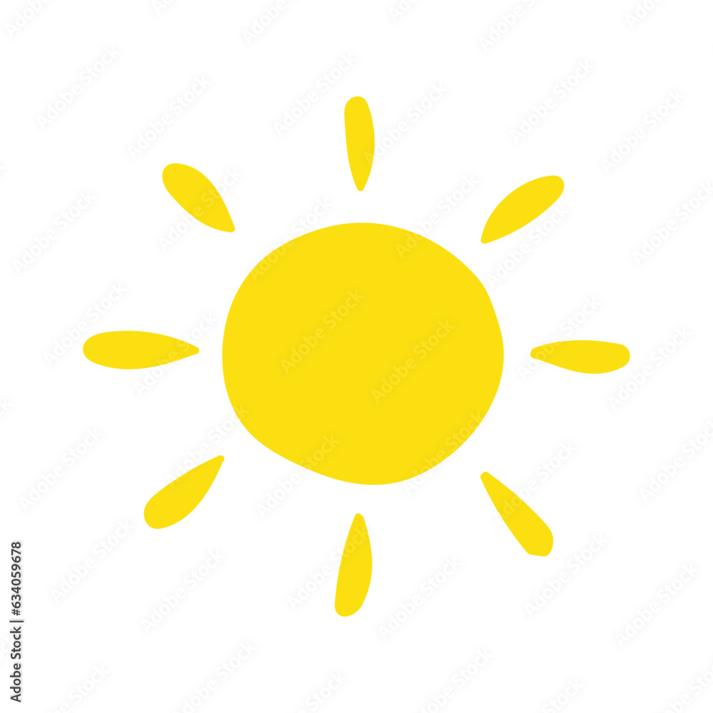 sun vector illustration isolated on white background