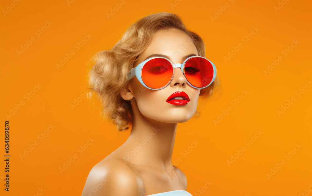 Trendy Sunglasses on a Young Lady Trendy Sunglasses on a Young Lady